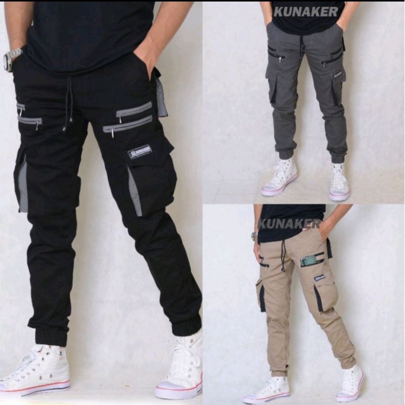 Celana panjang Pria Laki celana Joger jogger Celana Cargo Pria pria Sobek Bikers Wisker Original