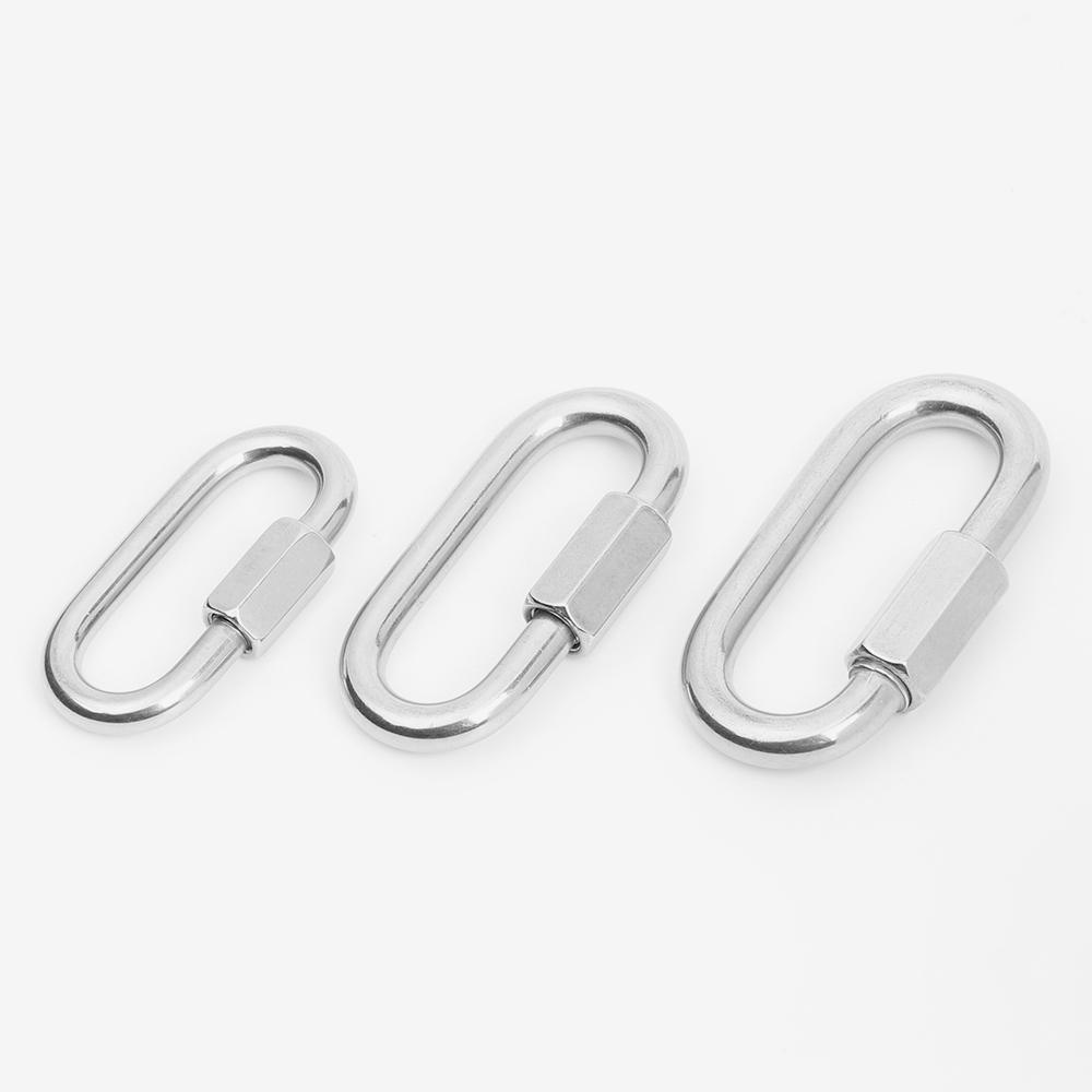 Pineapple Climbing Gear Carabiner Rantai Stainless Steel Gesper Quick Links Chain Connecting Ring