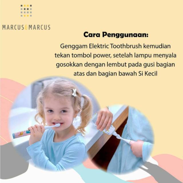 Marcus &amp; Marcus Kids Electric Toothbrush - Sikat gigi elektrik anak