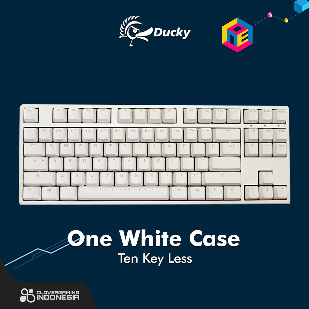 Ducky One white Case TKL Double Shot ABS - Mechanical Gaming Keyboard