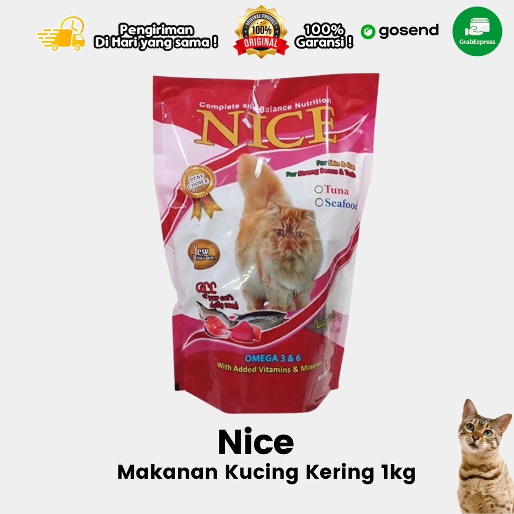 Makanan Kucing Kering Dry Food Nice 1kg