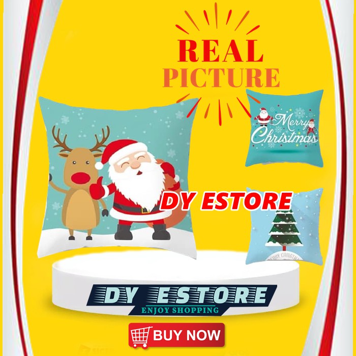 D584 Sarung bantal kursi sofa NATAL 5 cover bantal tidur Hiasan dekorasi kamar pajangan rumah