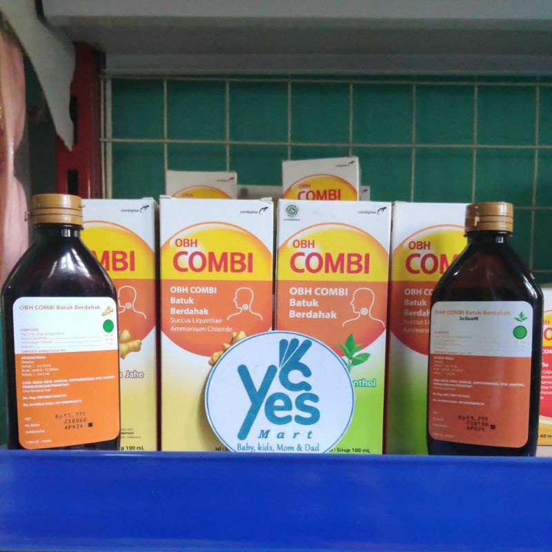 OBH Combi Obat Batuk Berdahak 100 ml Botol Anak 6+ tahun Dewasa Kombi Rasa Jahe Menthol mentol