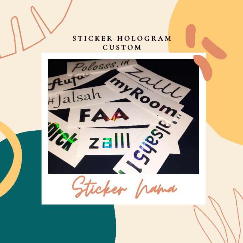 

Sticker Nama Custom | Bebas Kata Kata | Kekinian | Hologram