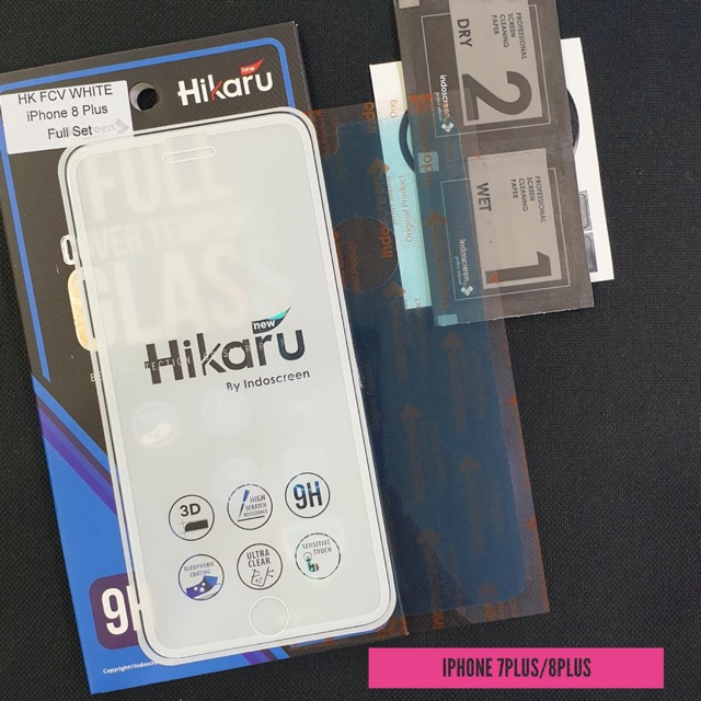 Tempered Glass Full Cover [ Free Anti Gores Belakang ] HIKARU INDOSCREEN