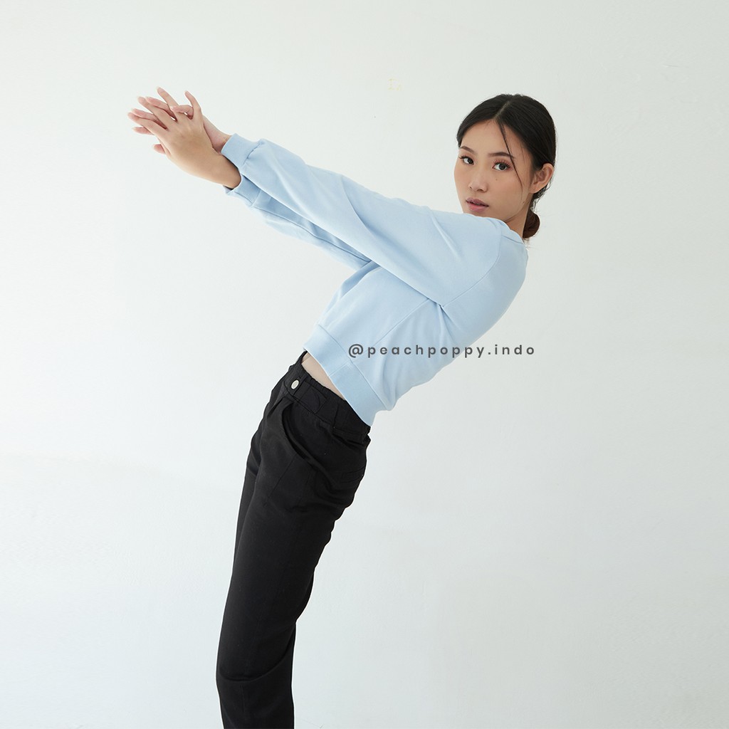 Peach Poppy Sumi Sweater - Atasan Outerwear Wanita Crop Pastel All Size