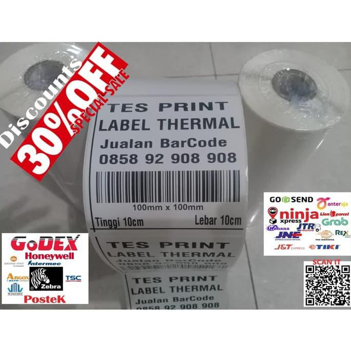 

[[BISA COD]] STIKER KERTAS LABEL THERMAL 100x100 | 100mm x 100mm | 10cm x 10cm TERBAIK Kode 890