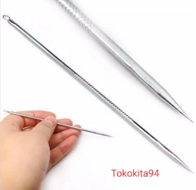 Pencet Jerawat Blackhead Remover Needle  - Pinset Jerawat Komedo 2 in 1