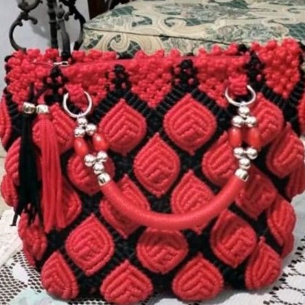 Tas tali KUR motif daun