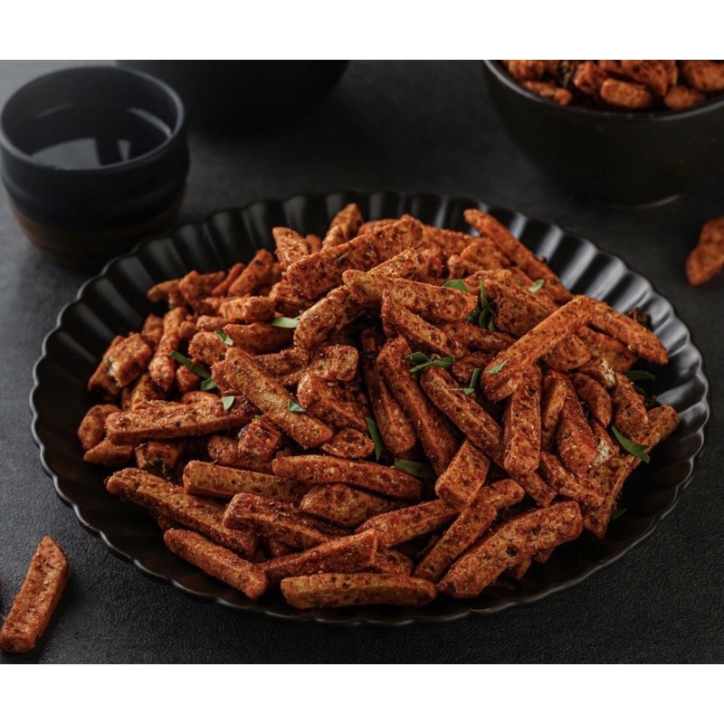 Basreng pedas dan original daun jeruk isi 500gr-Pedas kering 500gr