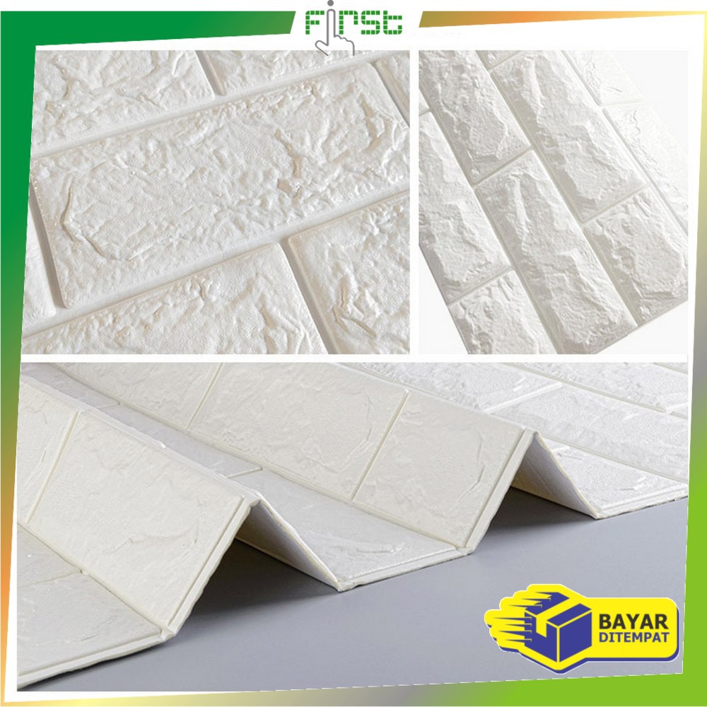 *COD* FH-C55-58 Wallpaper Dinding 3D Wall Sticker Foam Batu Bata Walpaper Dinding Murah WallSticker-3
