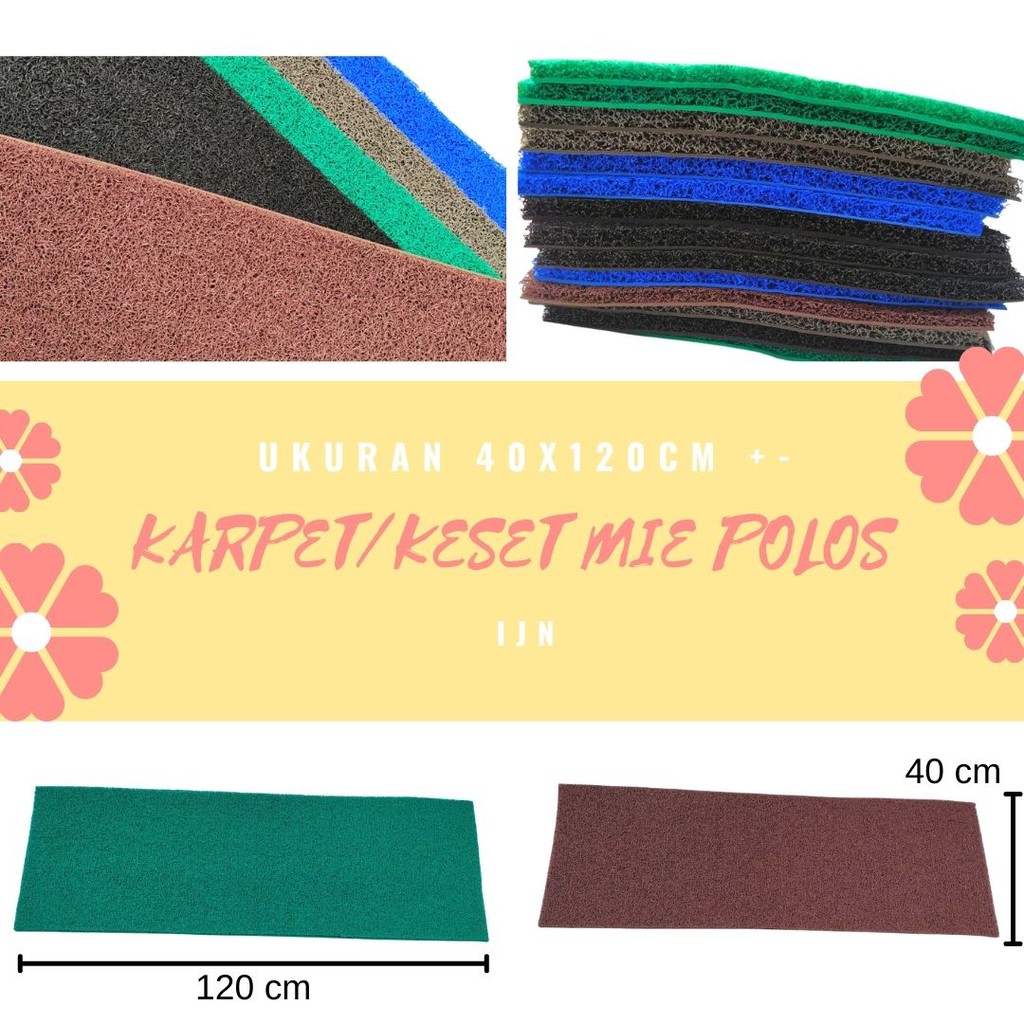 KARPET/KESET MIE POLOS 40 x 120cm Murah IJN Plaza