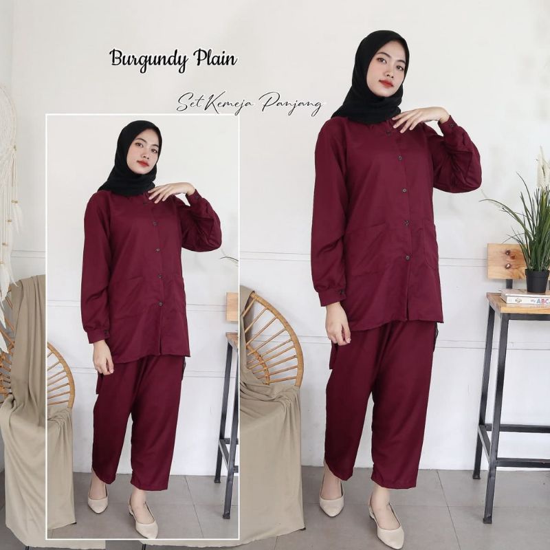 One Set Panjang / Setelan One Set/ One Set Polos