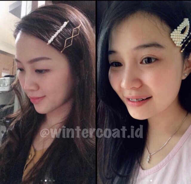 READY INDONESIA Pearl Hair clip Hairpin Bobbypin jepit rambut mutiara hairclip korea 1 set