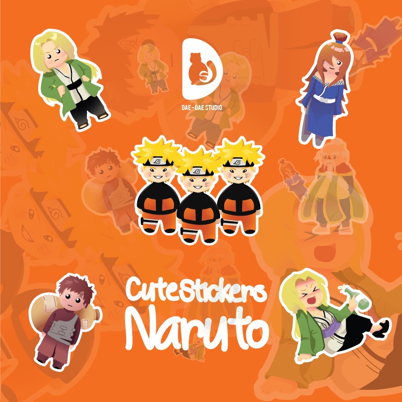 

Stiker Naruto lucu Chibi bahan Glossy+Laminasi/Per-Pcs