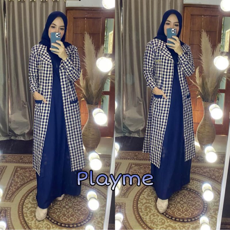 Gamis PLAYME original/ Gamis abaya kotak