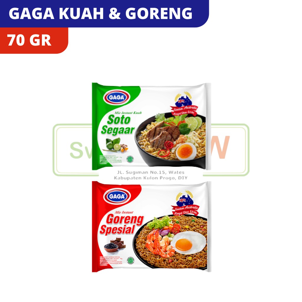 

GAGA MIE INSTAN KUAH & GORENG 70GR