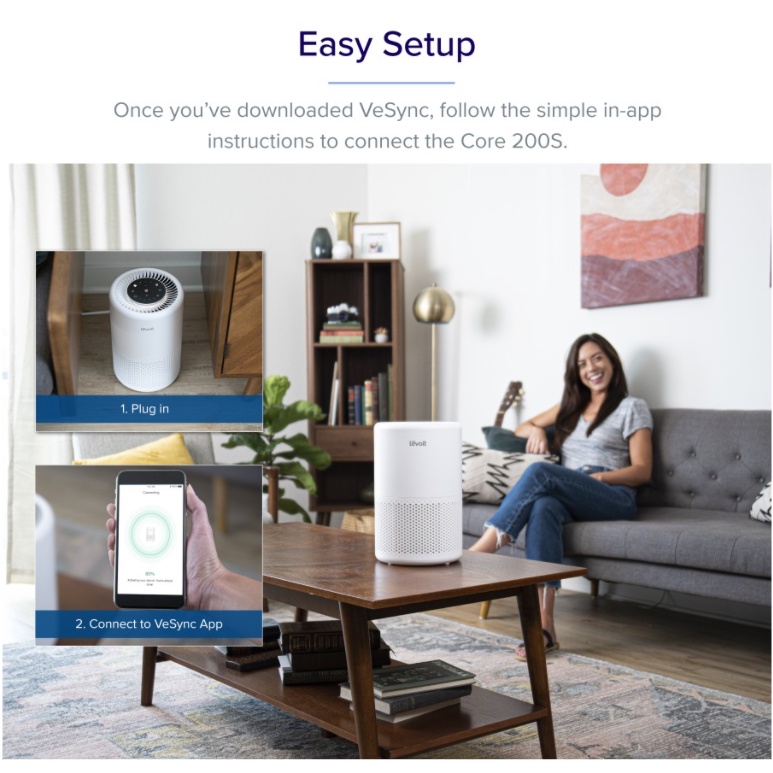 Levoit Core 200S Smart WIFI True HEPA Air Purifier USA Original