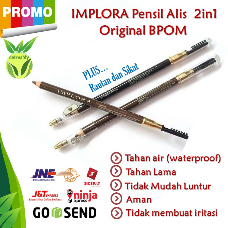 ❤ defreshly ❤ IMPLORA Pensil Alis 2in1 - Soft Type Eyebrow Pencil / SOFTBROW | Murah Aman BPOM Original