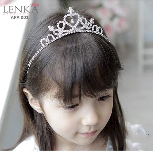 [BISA COD] BANDO MAHKOTA PESTA ANAK AKSESORIS RAMBUT PEREMPUAN SILVER APA001