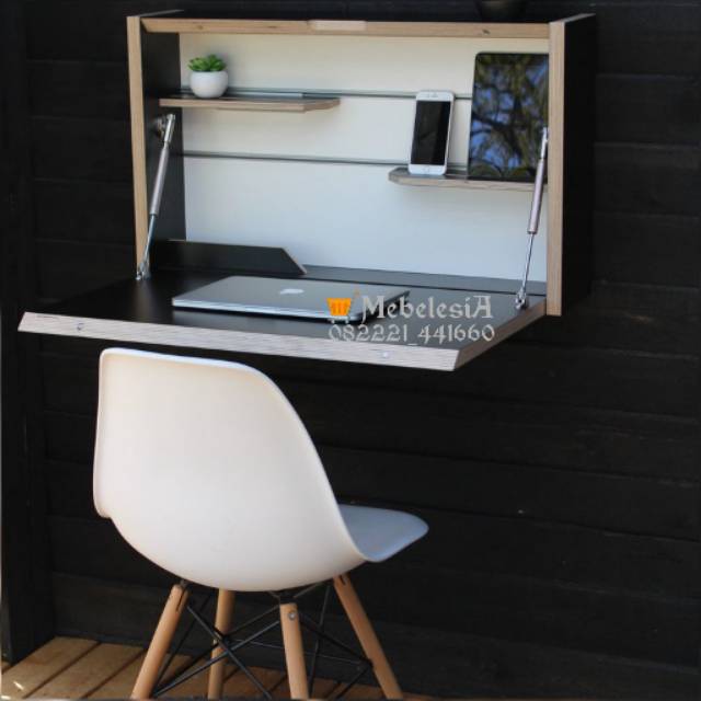 meja dinding lipat | box meja dinding | meja portable