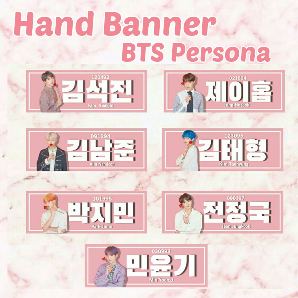 Mini Hand Banner Slogan BTS Persona Dynamite KPOP