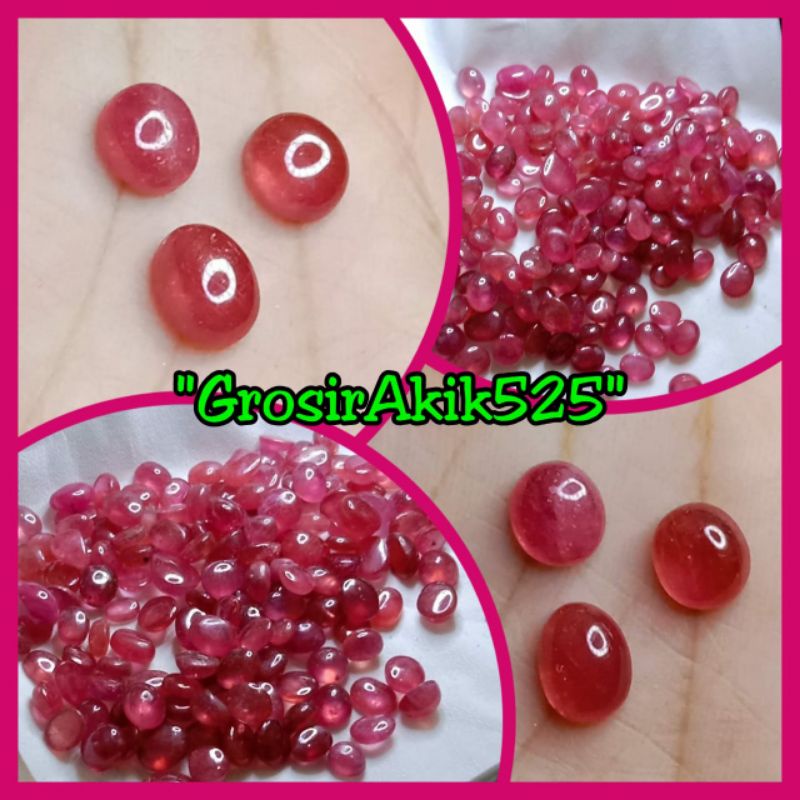 natural permata ruby mozambique giwang mini murah