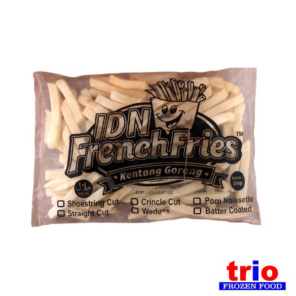 French Fries Kentang Goreng Shoestring Crinkle Cut Import 500gr