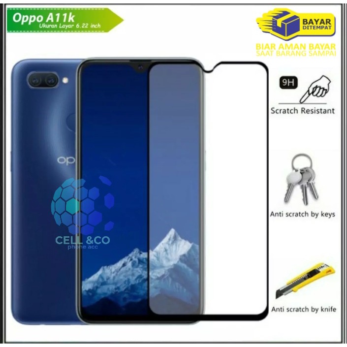 Tempered Glass Full HD OPPO A11K Anti Gores Premium Screen Protector Pelindung Layar OPPO A11K