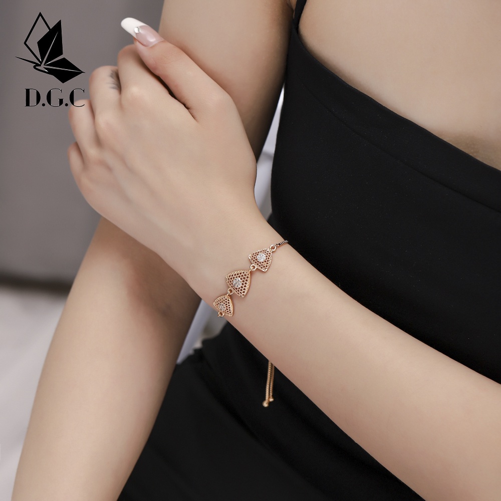 ✨Tongtonges✨ COD gelang titanium wanita anti karat korean style huruf Grosir Diamond Murah Fashion D396