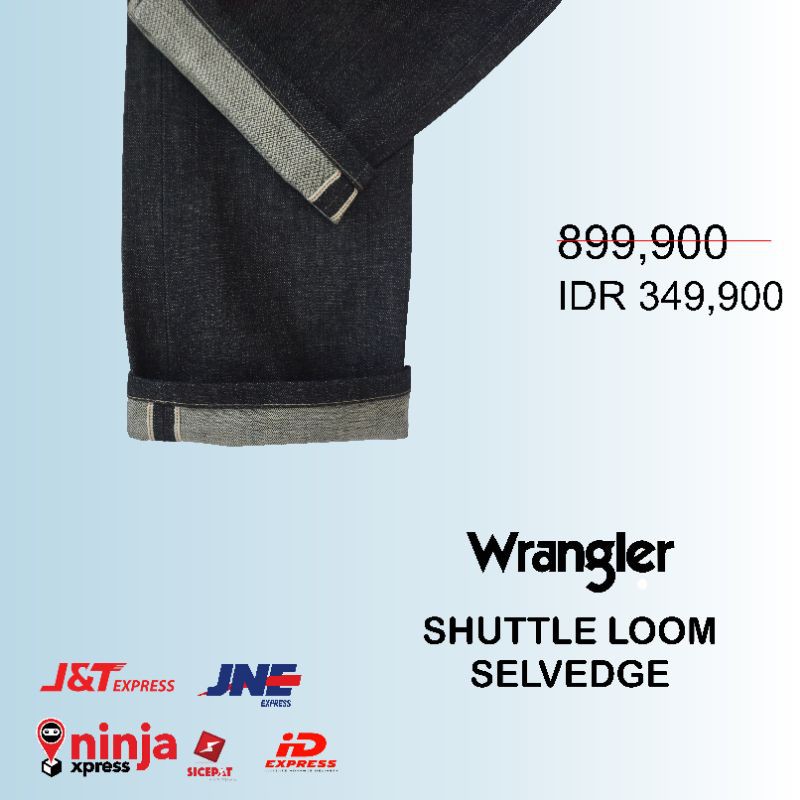 WRANGLER SHOTTLE ROOM SELVEDGE, WRANGLER SELVEDGE, CELANA WRANGLER SLIMFIT, CELANAPRIA, CELANACOWO