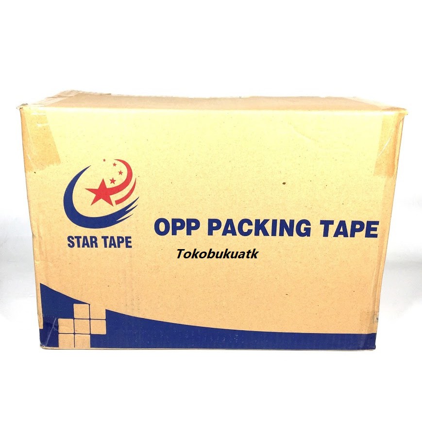 

Lakban Opp /Bening 100 Yard merek Star tape per dus