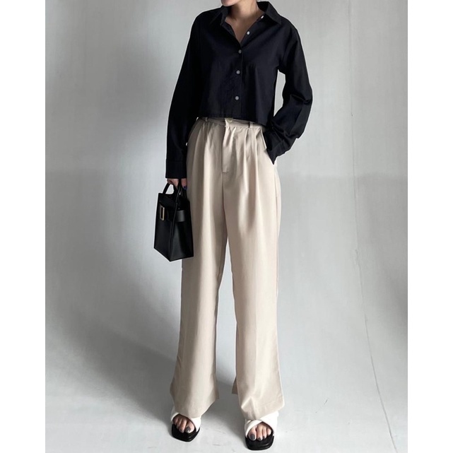 SIVALI Loose Pants Trousers Wanita - Celana Anti Kusut - Celana Kulot Wanita 3250