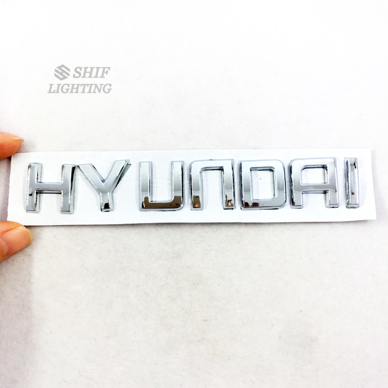 Stiker Emblem Motif Logo Hyundai Bahan ABS Chrome untuk Mobil Hyundai