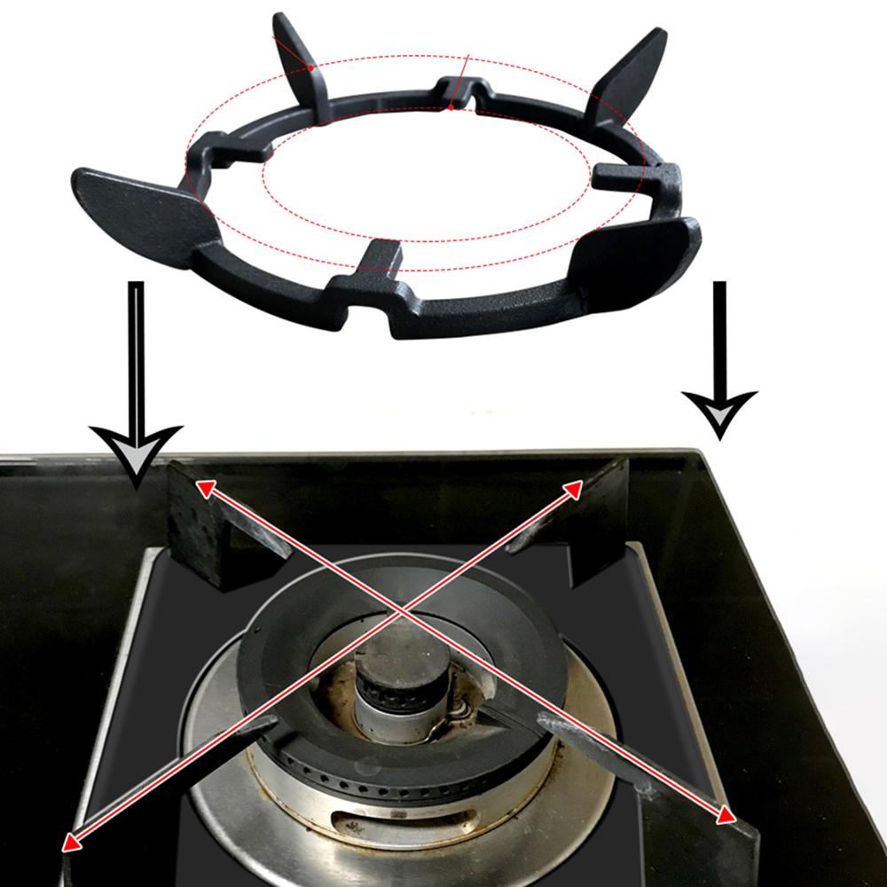 【 ELEGANT 】 Cooktop Holder Cast Universal Untuk Kompor Gas Bulat Bawah Perlengkapan Dapur Wok Rack Pan Stand