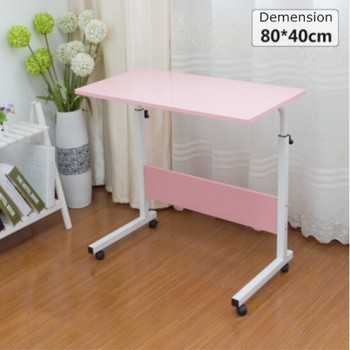TERLARIS !!! COMPUTER DESK - Samping tempat tidur meja notebook laptop meja multifungsi-PINK