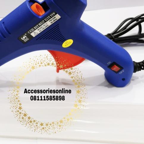 

♪ PROMOO!!! Glue Gun Besar Saklar + Refil 5 Pcs lem tembak besar 30cm ♚
