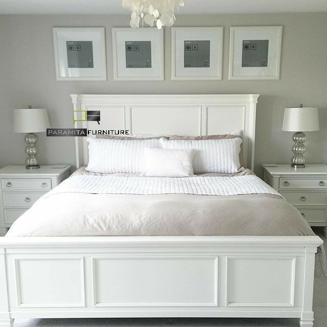 Ranjang Tempat Tidur Dipan Bed Minimalis Furniture  Kayu Jati Putih Dipan Minimalis Tempat Tidur