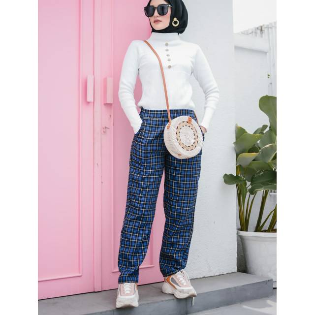 TALISA PANT  CELANA  JOGGER  TARTAN  UNISEX FASHION TREND 