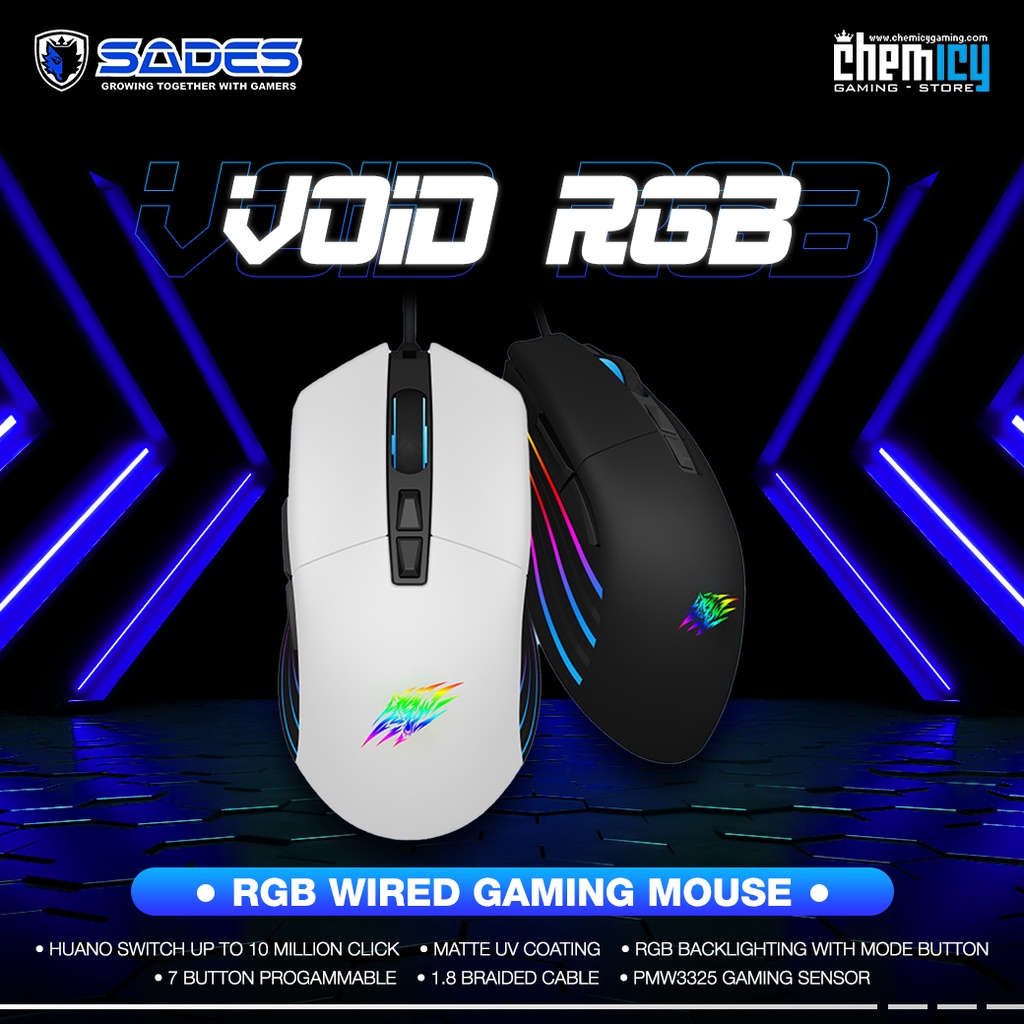 Sades Void RGB Wired Gaming Mouse