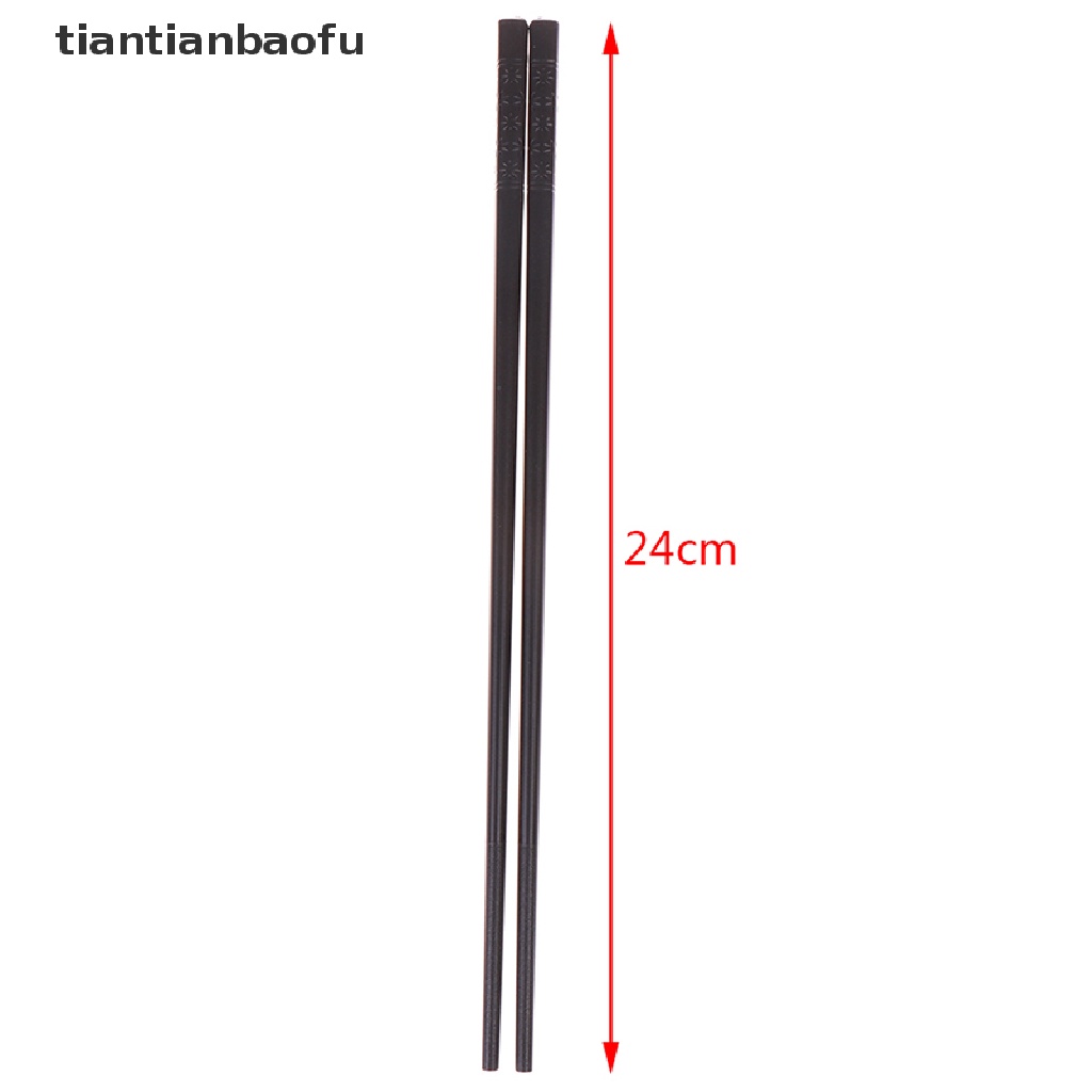 [tiantianbaofu] 1 Pair Japanese Chopsticks Alloy Non-Slip Sushi Chop Sticks Set Chinese Gift Boutique