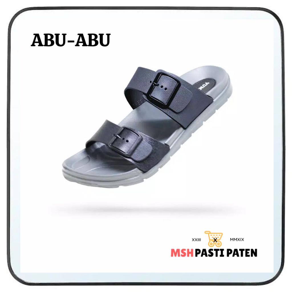 Sandal selop gesper ban 2 bahan karet merk yumeida gt 7122 original size 38-43
