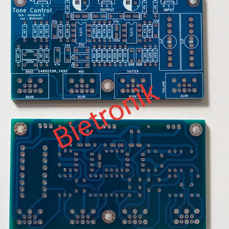 PCB Tone Control 3 Pot Dauble layer