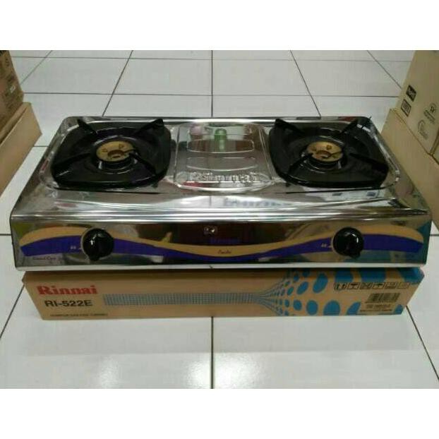 KOMPOR RINAI 2 TUNGKU RI522E STAINLESS STEEL