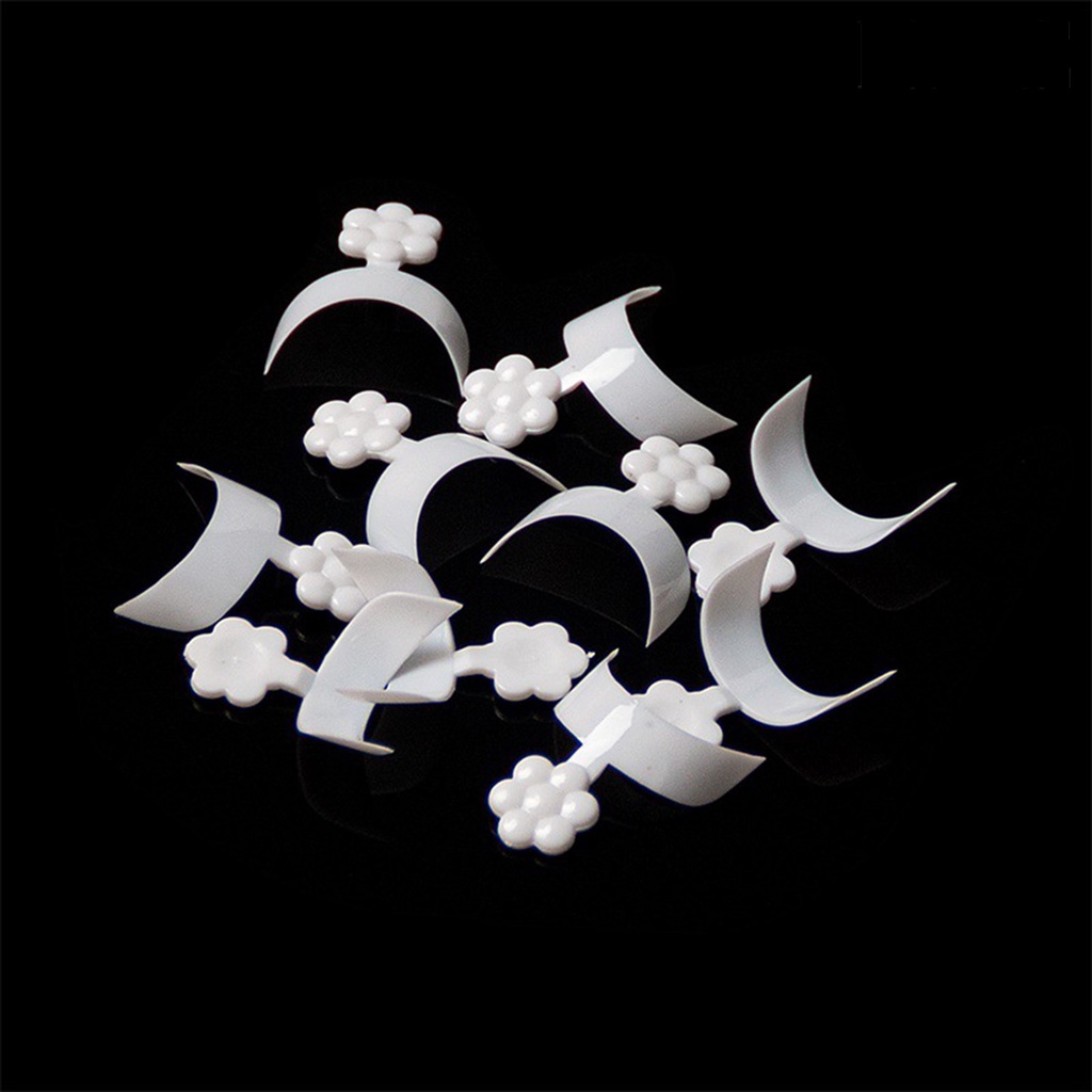 Providence 100Pcs/Box Manicure Short Tips Crescent Shape Nail Extension ABS Nail French Edge White Half Paste Tips for Finger