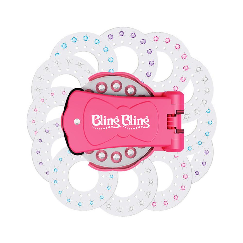 Timekey Mainan Mesin Stapler Plastik 180pcs Berlian Imitasi Untuk Anak Perempuan Bermain Peran B9T8