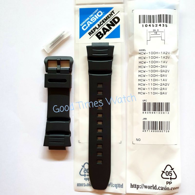 STRAP CASIO MCW-100H MCW-110H MCW 100H MCW 110H MCW 100 MCW 110 Casio Original