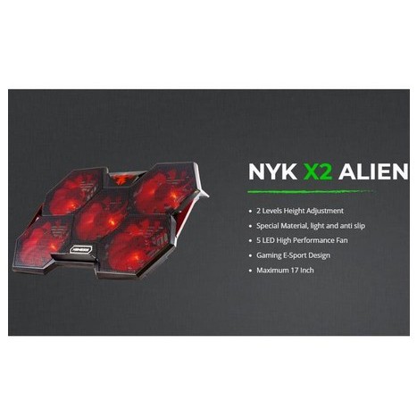 ITSTORE NYK Nemesis Cooling Pad Alien X-2 coolingpad NYK 5 fan LED original NYK X2 ALIEN x 2