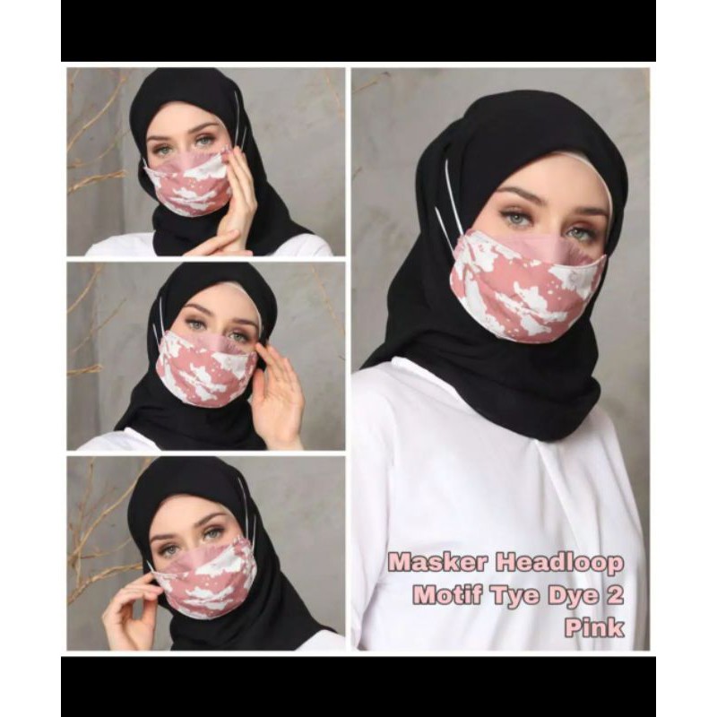 READY MASKER 3D MOTIF TYE DYE / MASKER FASHION / MASKER MODIS