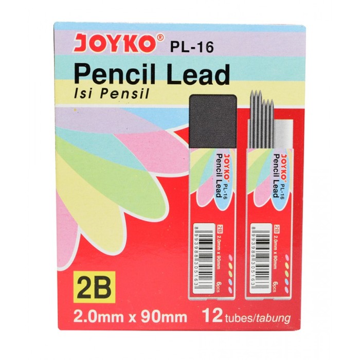 

Isi Pencil Mekanik / Refill Pensil Mekanik Joyko PL-16 2B 2,0 mm Pencil Lead - Tube SHESB